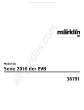 marklin 2016 Serie Manual De Instrucciones