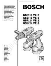 Bosch GSR 18 VE-2 Instrucciones De Servicio