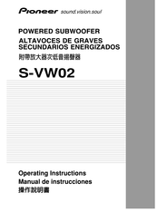 Pioneer S-VW02 Manual De Instrucciones