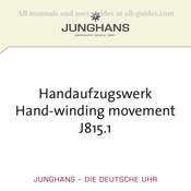 Junghaus J815.1 Manual De Instrucciones