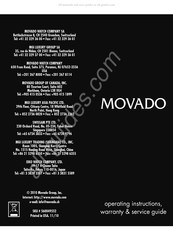 Movado Esq 101042 Manual De Instrucciones