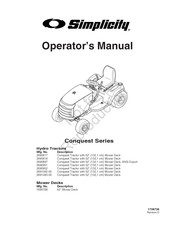 Simplicity Conquest Serie Manual Del Operador