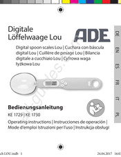 ADE Lou Instrucciones De Operación