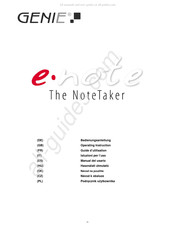 Genie E-Note NoteTaker Manual Del Usario