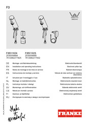 Franke F3EV1024 Instrucciones De Montaje Y Servicio