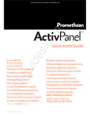 promethean ActivPanel Guía De Instalación Rápida