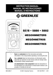 Greenlee 5878 Manual De Instrucciones