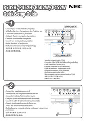 NEC P452H Guia De Inicio Rapido