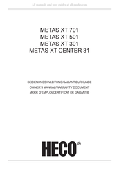 Heco METAS XT CENTER 31 Manual De Instrucciones