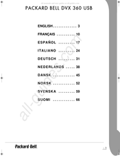 Packard Bell DVX 360 USB Manual De Instrucciones