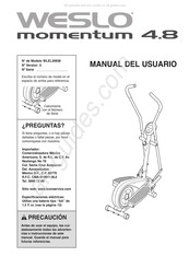 Weslo Momentum 4.8 Manual Del Usuario