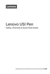 Lenovo USI Pen Guia De Inicio Rapido