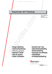 Unova Intermec EasyCoder 501 Ticketing Manual De Instrucciones