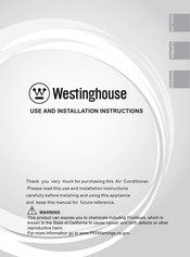 Westinghouse WHM36SZA21S Instrucciones De Uso E Instalación