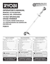 Ryobi P20019 Manual Del Operador