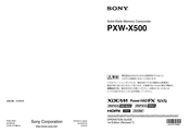 Sony PXW-X500 Manual De Operaciones