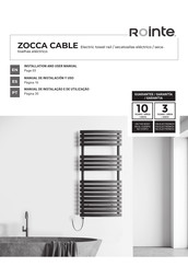 Rointe ZOCCA CABLE WIDTH 500 TZOCN50N110 Manual De Instalacion Y Uso