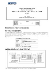 Fermax AC-MAX Manual De Instalador
