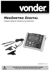 vonder Megometro Digital Manual De Instrucciones