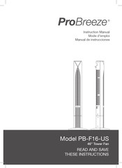 ProBreeze PB-F16-US Manual De Instrucciones