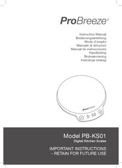 ProBreeze PB-KS01 Manual De Instrucciones