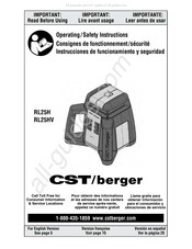 Cst/Berger RL25H Instrucciones De Funcionamiento Y Seguridad