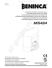 Beninca MS424 Libro De Instrucciones