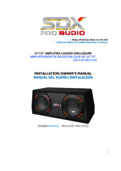 SDX Audio PK11212 Manual Del Dueño