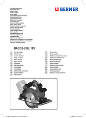 Berner BACCS-2 BL 18V Manual Original