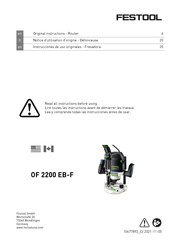 Festool OF 2200 EB-F Instrucciones De Uso Original