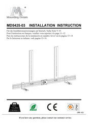 Mounting Dream MD5425-03 Instrucciones De La Instalación