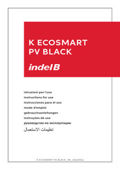 Indel B K40 ECOSMART PV BLACK Instrucciones Para El Uso