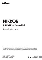 Nikon NIKKOR Z 24-120mm f/4 S Guía De Referencia