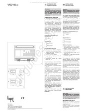 Bpt VAS/100.30 Instrucciones Para La Instalación