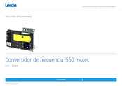 Lenze i550 motec Instrucciones De Funcionamiento