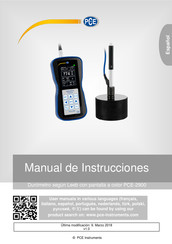 PCE Instruments PCE 2900 Manual De Instrucciones