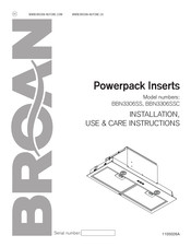 Broan-NuTone Powerpack Inserts BBN3306SS Instrucciones De Instalación, Uso Y Cuidado