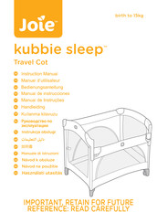 Joie kubbie sleep Manual De Instrucciones