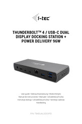 i-tec THUNDERBOLT TB4DUALDOCKPD Manual De Instrucciones