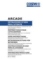 Costan ARCADE H20 HD Instalación E Instrucciones De Uso Para El Usuario