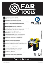 Sigma Fartools MR 40PB Traduccion Del Manual De Instrucciones Originales