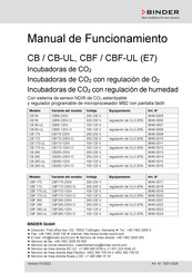 Binder CB Serie Manual De Funcionamiento