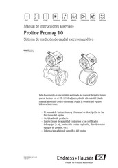 Endress+Hauser Proline Promag 10 Manual De Instrucciones Abreviado