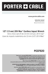 Porter Cable PCCF920 Manual De Instrucciones