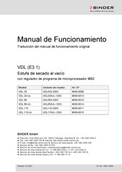 Binder VDL 23-UL Manual De Funcionamiento