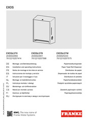 Franke EXOS637W Instrucciones De Montaje Y Servicio