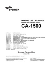 Sysmex CA-1500 Manual Del Operador