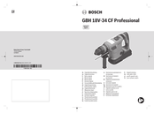 Bosch GBH 18V-34 CF Professional Manual Original