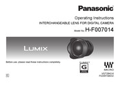 Panasonic Lumix H-F007014 Manual De Instrucciones