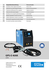 Gude GPS-E 40AK Traducción Del Manual Original